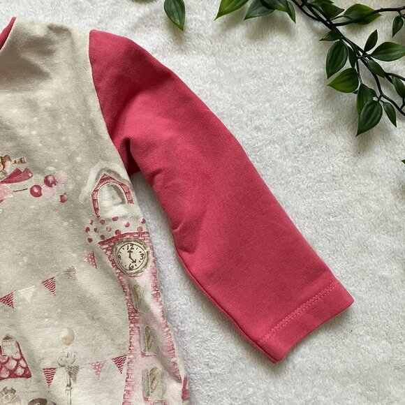 Mayoral Toddler Baby Dress 12M | Pink Village Print Long-Sleeved Ruffle GUC - Picture 8 of 16